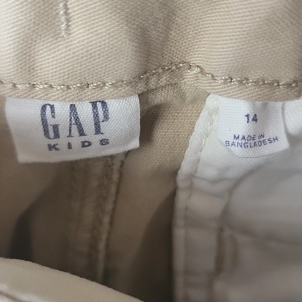 OLD NAVY | GAP Bundle of 3 Boy's Tan Flat Front School‎ Uniform Chino Shorts 14